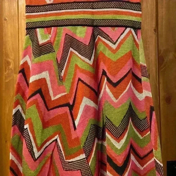 M Missoni Ladies Knit Sleeveless Dress W/Band Collar- Asymmetrical Hem Size 40 - Picture 4 of 11